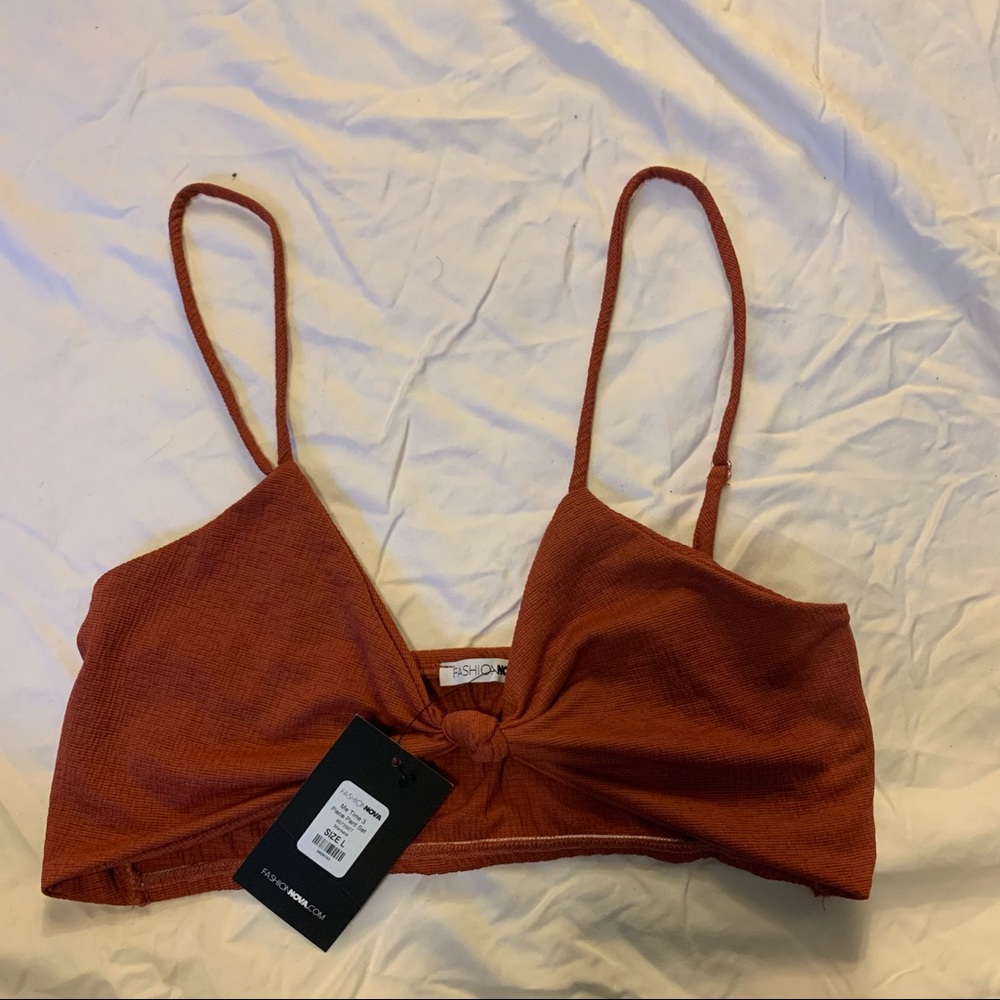 Red Bralette style Womens Cropped Tank top